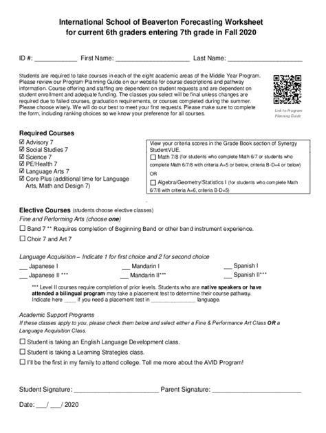 Fillable Online Fillable Online Isb 6th Grade Forecasting Worksheet Fax