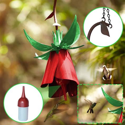 XHLQCBL Hummingbird Feeders, Art Flower And Bird Feeder Bird Feeders ...