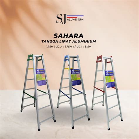 Jual Tangga Lipat Aluminium Ladder Multifungsi Sahara Ukuran 1 75