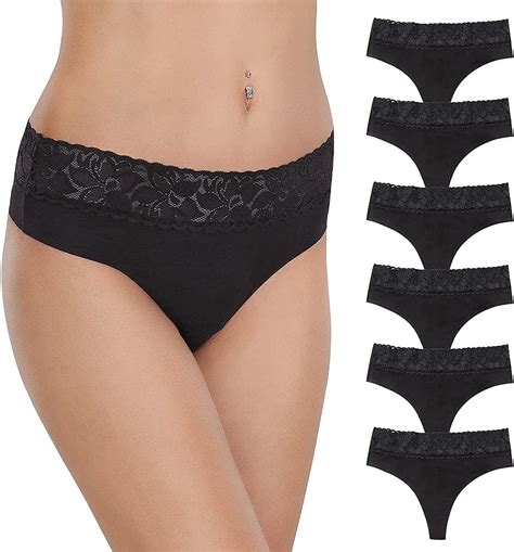 Women S Thongs Underwear Cotton Seamless Thongs For Women Lace Trim