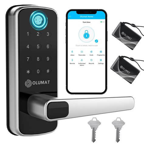Smart Door Lock, OLUMAT Keyless Entry Door Lock Fingerprint Door Lock