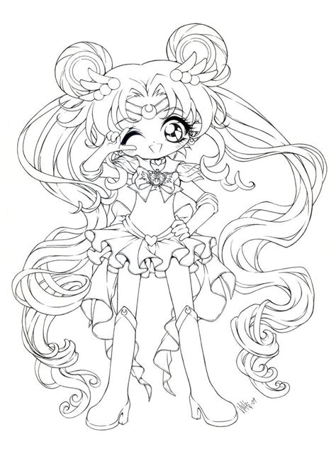 Super Sailormoon By Sureya Deviantart Chibi Coloring Pages