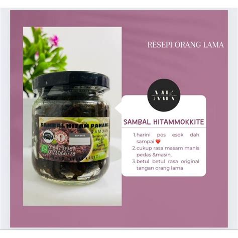 Sambal Hitam Pahang Sambal Hitam Mokkite Original Shopee Malaysia