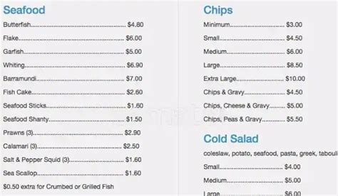 Menu At Welland Seafood And Chicken Welland