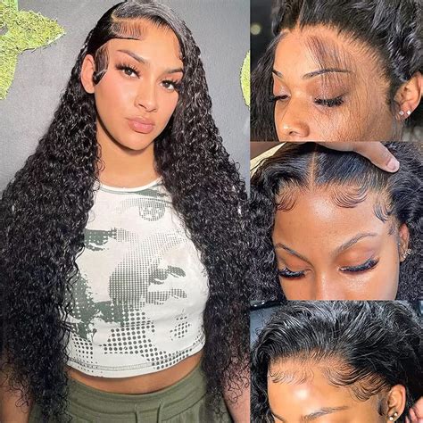 Karbalu Deep Wave Lace Front Wigs Human Hair 13x4 Hd