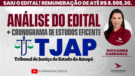 TJAP Análise do Edital Cronograma de Estudos Eficiente Saiu