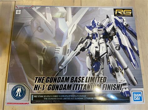 高達模型 RG Hi v Gundam Titanium Finish Gundam Base 興趣及遊戲 玩具 遊戲類