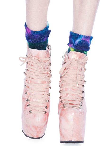 Stunning Shoes By Unif Hellbound Platform Pink Platform Shoes