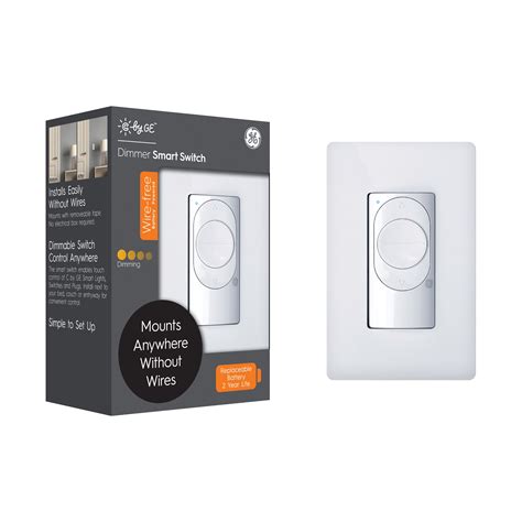 C by GE Wire-Free Dimmer Smart Switch, Bluetooth, Battery Powered Smart ...