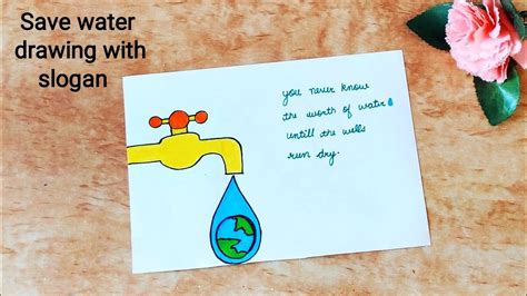 save water save earth slogan drawing easy infoupdateorg