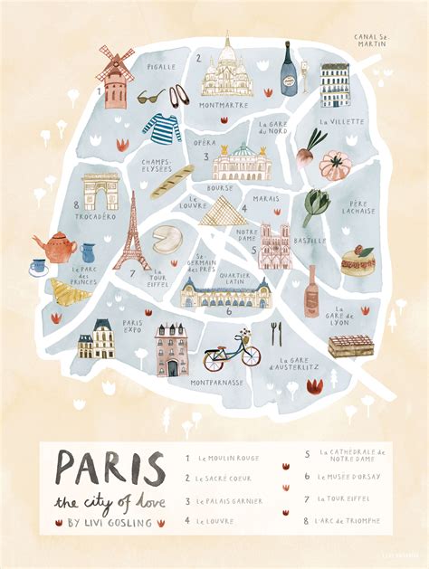 Mapsy Livi Gosling Paris Map Print Art Paris Reisen Frankreich Paris