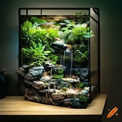 Paludarium With Waterfalls And Ponds On Craiyon