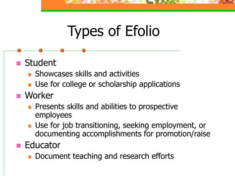 efolio powerpoint    id