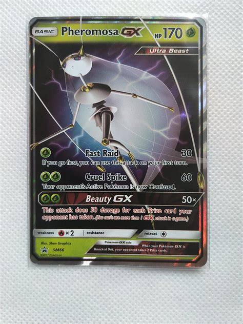 Pokemon Card Pheromosa Gx Sm66 Ultra Beast Card Holo Promo Nm Values