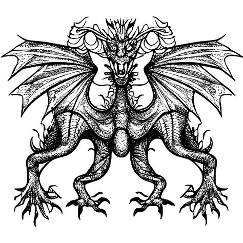 Dragons Coloring Page · Creative Fabrica