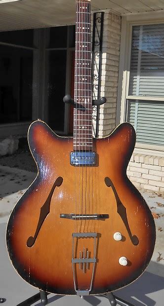 Egmond Rare Semi Hollow Vintage Guitar Aged Plays Sounds Reverb