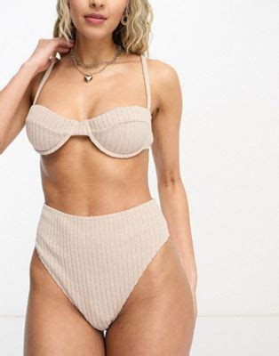 Th Reckless Bikini In Stone Asos