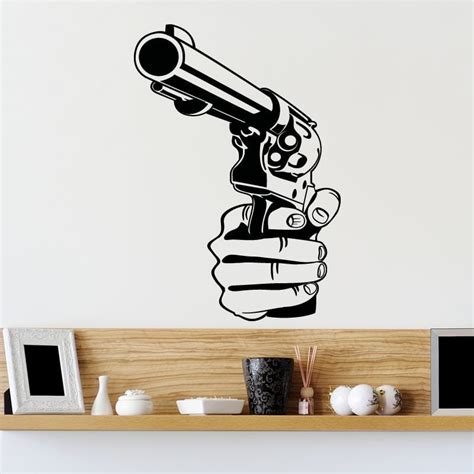 Gun Revolver Military Wall Sticker / Decal - World of Wall Stickers