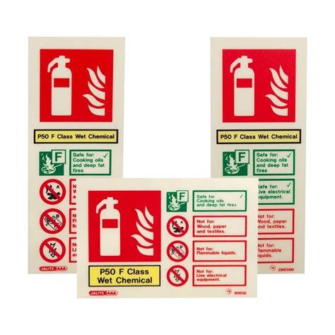 P50 Wet Chemical Fire Extinguisher Id Signs £443 Inc Vat