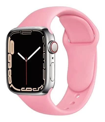 Pulseira Compatível Apple Watch 45mm Sport Qualidade Premium Cor Rosa