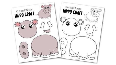 Free Printable Hippo Craft Template – Simple Mom Project