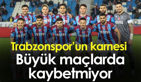 Trabzonspor Büyük Maçlarda Kaybetmiyor Trabzon Haber Haber61