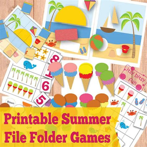 Summer File Folder Games - Itsy Bitsy Fun