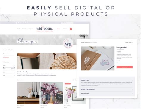 Editable Logo - Wild Peony