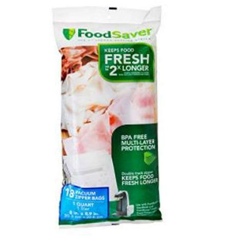 Foodsaver Freshsaver 1 Quart Vacuum Zipper Bags 18 Count