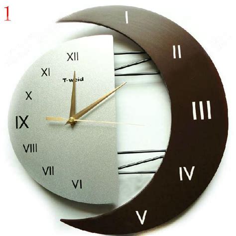 Elegant Modern Moon Shaped Creative Wall Clock Wall Clock Clock