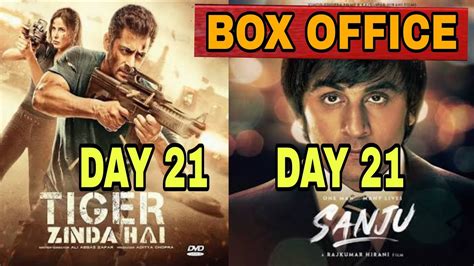 Box Office Collection Of Movie Sanju Vs Tiger Zinda Hai Day 21 Salman