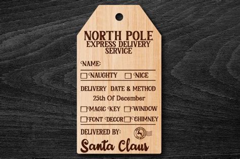 6 North Pole Christmas Gift Tag Svg Bundle Designs Graphics