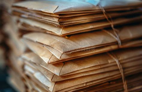 Stack Of Old Envelopes Close Up Photograph Stock Photo Image Of Brown