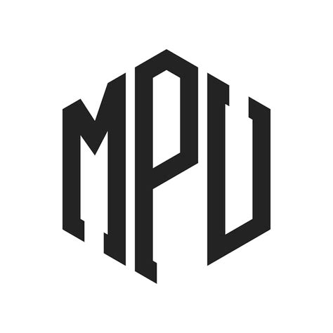 premium vector mpu logo design initial letter mpu monogram logo