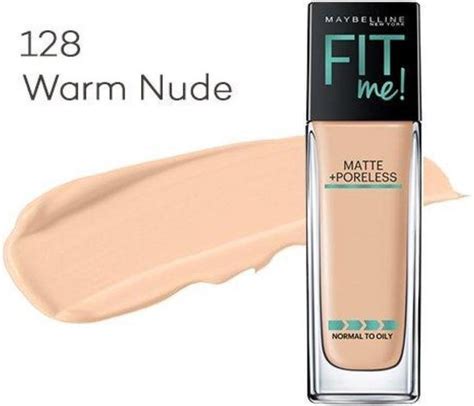 Maybelline Fit Me Matte Poreless Foundation 128 Warm Nude Voor