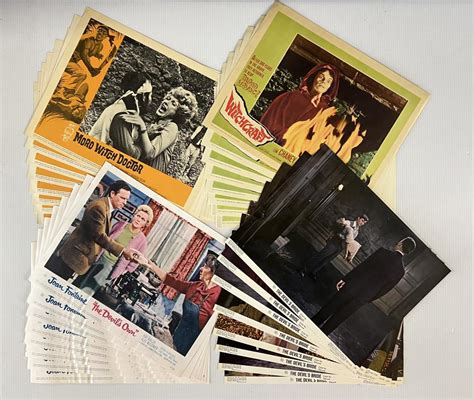 At Auction Horror Lobby Cards 4 Sets Of 8