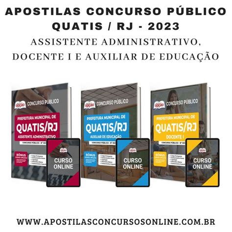 Apostilas Preparat Rias Concurso Prefeitura Municipal De Quatis Rj