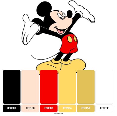 Cartoon Character Color Palettes And Color Combinations