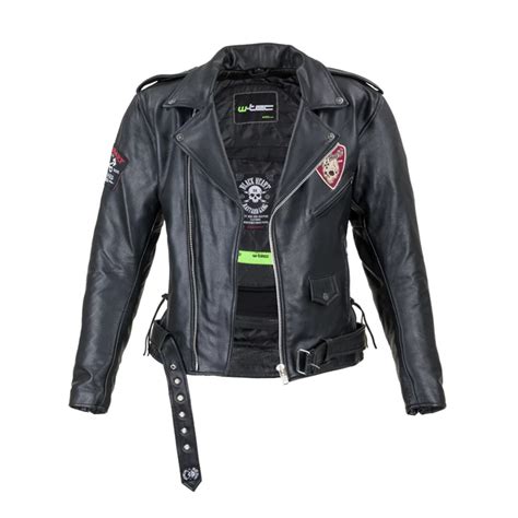 Kožená moto bunda W TEC Black Heart Perfectis 2 jakost inSPORTline