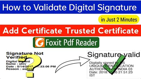 How To Validate Digital Signature In Pdf Document Any Certificate