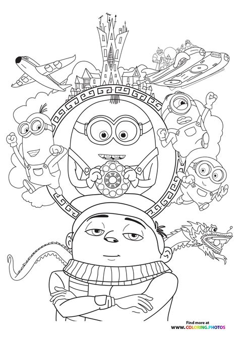 Minions The Rise Of Gru Coloring Page Coloring Pages To Print Coloring