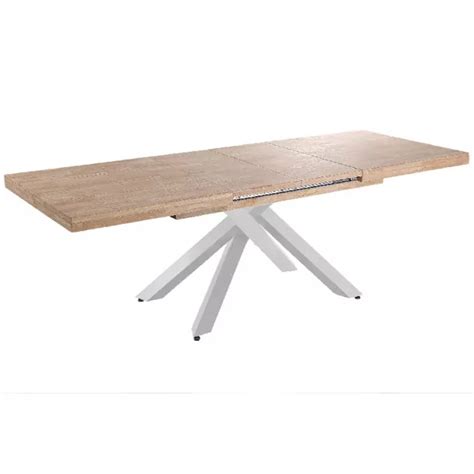 Comprar Mesa De Comedor Extensible Alena Color Roble Nordish Y Blanco