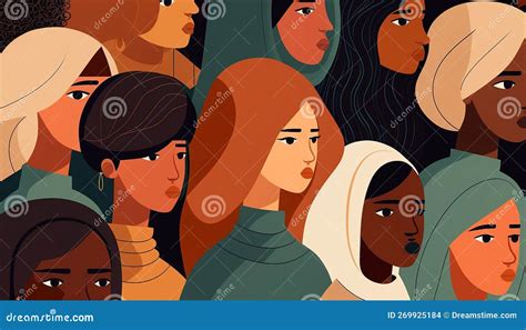 Women Different Nationalities And Cultures Illustration International