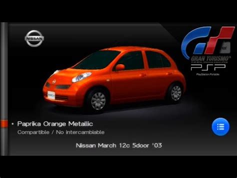 Nissan March C Door Gran Turismo Psp Showcase Youtube