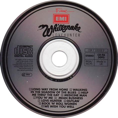 Car Tula Cd De Whitesnake Lovehunter Portada