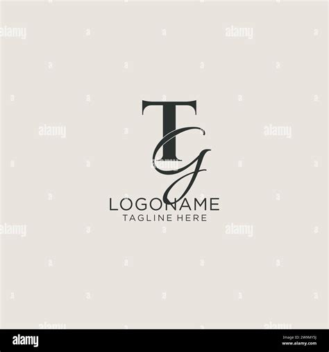 Initials Tg Letter Monogram With Elegant Luxury Style Corporate