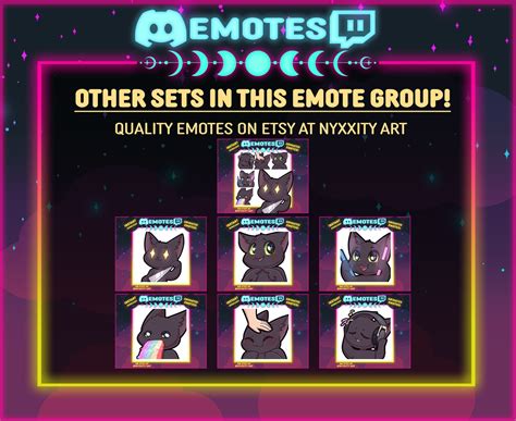 Animated Black Cat Rave Twitch Emote Funny Black Cat Emote Etsy