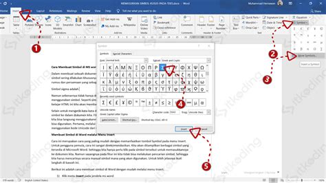 Cara Membuat Simbol Di MS Word Lengkap Semua Simbol