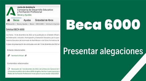 Cómo hacer la alegación de la Beca 6000 Becas Edu