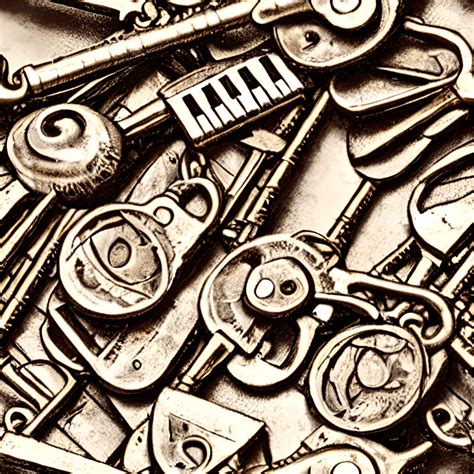 Vintage Keys Photograph Hyper Realistic Intricate Detail Creative Fabrica